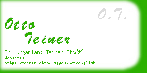 otto teiner business card